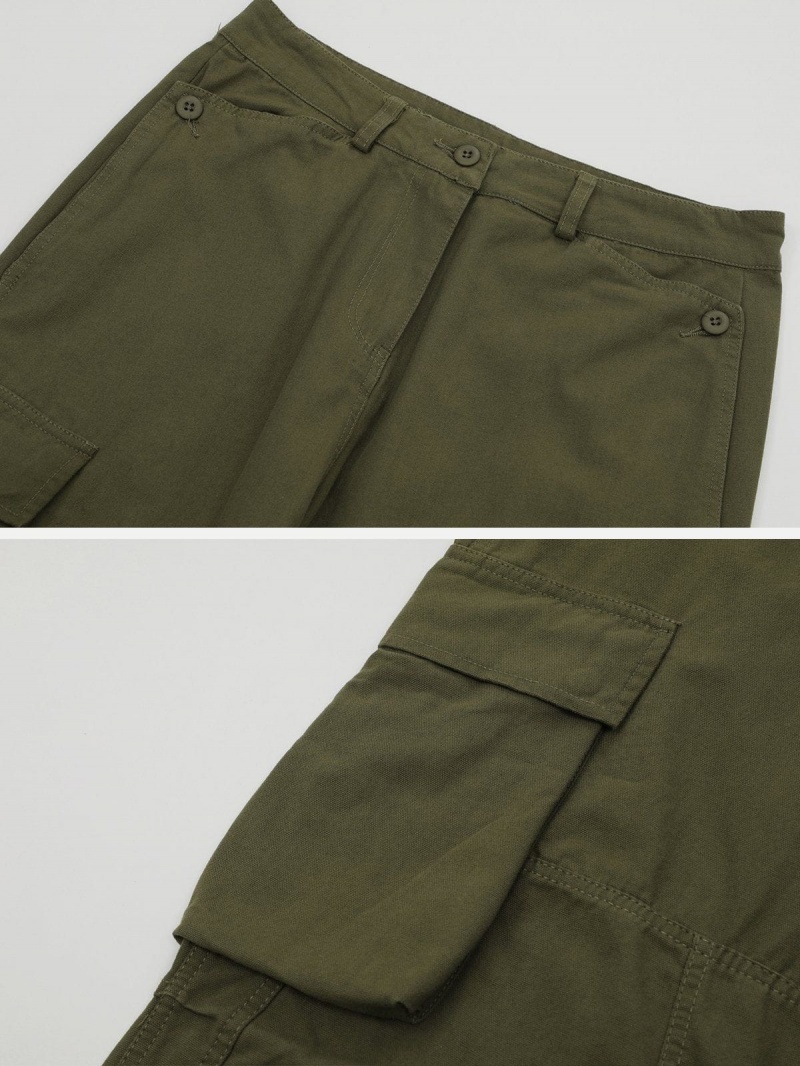 Vert  Pantalon Cargo Aelfric Eden Vintage Large Pocket - AQP-4591054